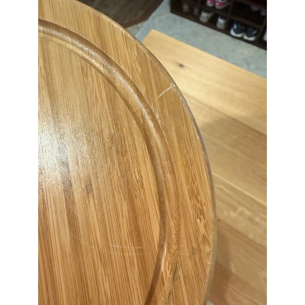 VonShef Brown Wood Cheese Board with Silver Knives One Size
